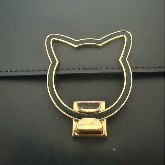 KARL LAGERFELD Kat Lock Leather crossbody 2 way bag - Picture 8 of 11